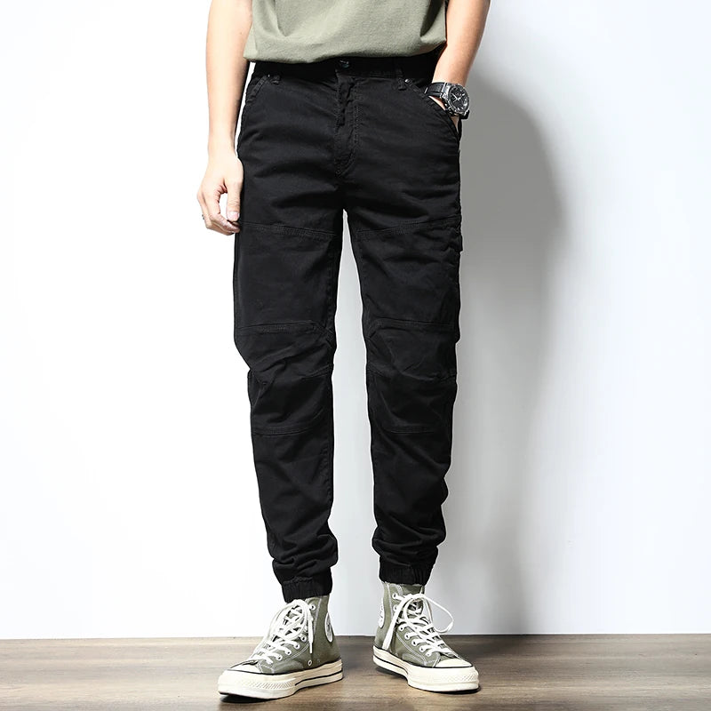 KSTUN 2025 Spring Men's Pants Jogging Casual Slim Fit Patchwork Fashion Pants For Men Stretch Ankle Banded Pants Mens Clothing