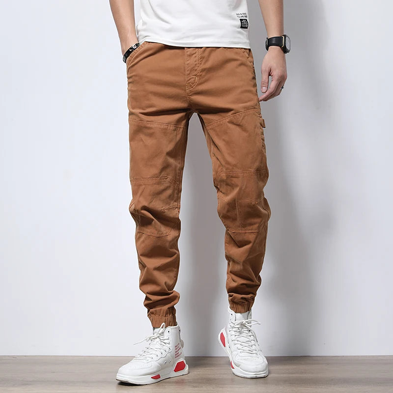 KSTUN 2025 Spring Men's Pants Jogging Casual Slim Fit Patchwork Fashion Pants For Men Stretch Ankle Banded Pants Mens Clothing