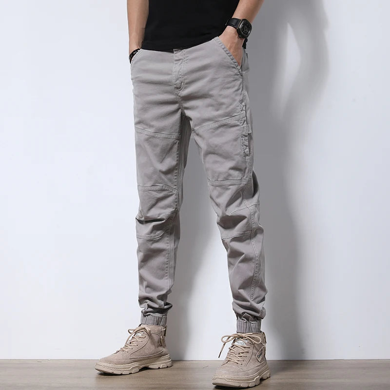 KSTUN 2025 Spring Men's Pants Jogging Casual Slim Fit Patchwork Fashion Pants For Men Stretch Ankle Banded Pants Mens Clothing