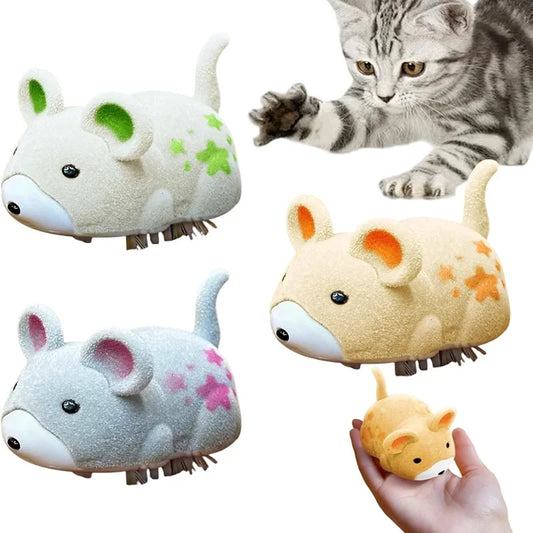 Interactive Cat Toy Electric Cat Toy Mouse Interactive Electric Hamster Cat Toys Self-Moving Obstacles Avoid Pet Supplies
