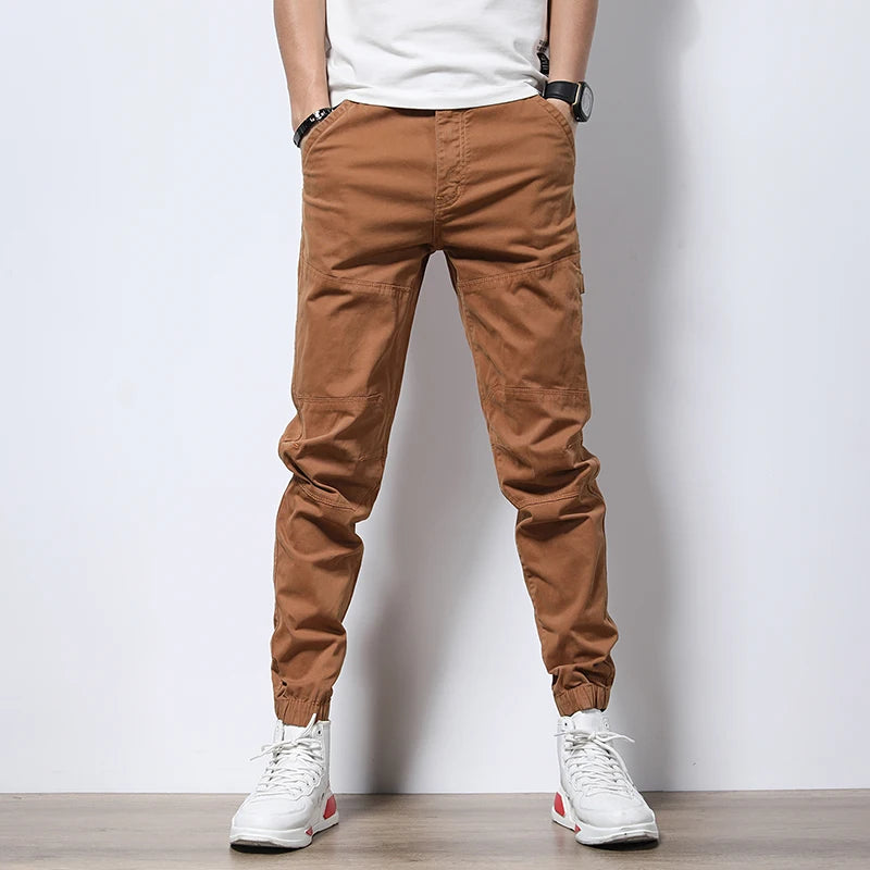 KSTUN 2025 Spring Men's Pants Jogging Casual Slim Fit Patchwork Fashion Pants For Men Stretch Ankle Banded Pants Mens Clothing
