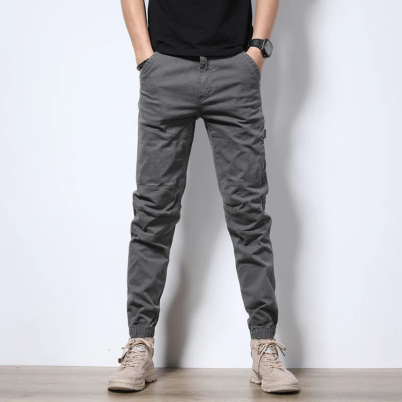KSTUN 2025 Spring Men's Pants Jogging Casual Slim Fit Patchwork Fashion Pants For Men Stretch Ankle Banded Pants Mens Clothing
