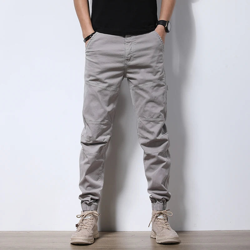 KSTUN 2025 Spring Men's Pants Jogging Casual Slim Fit Patchwork Fashion Pants For Men Stretch Ankle Banded Pants Mens Clothing